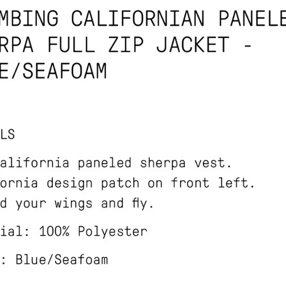 Blue and Green Fleece Sherpa Jacket - Picture 11 of 12